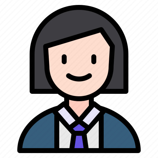 Female, profile, person, business, working, woman, smile icon - Download on Iconfinder