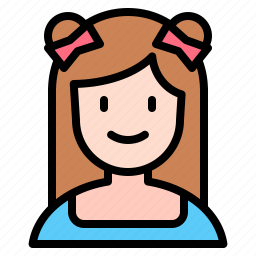 Girl, young, woman, smile, avatar icon - Download on Iconfinder