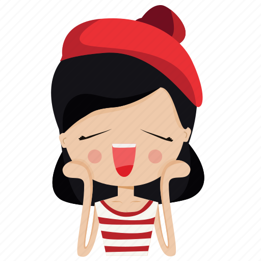 Cartoon, character, girl, happy, person, woman icon - Download on Iconfinder