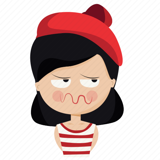 Character, french, girl, hungry, person, sad, woman icon - Download on Iconfinder