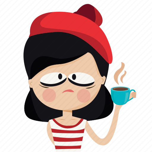 Character, coffee, french, girl, hot, person, woman icon - Download on Iconfinder