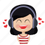 character, happy, headphones, love, music, person, woman 
