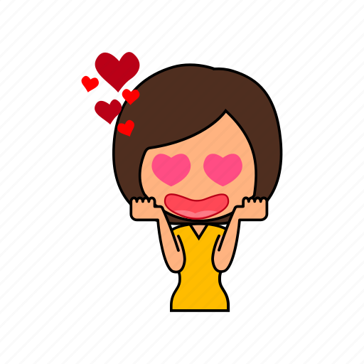 Girl, expression, emoticon, love icon - Download on Iconfinder