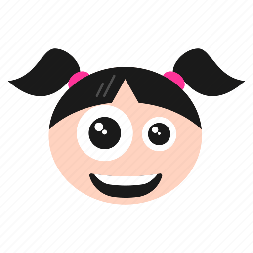 Emoji, emoticon, face, girl, grinning, happy, women icon - Download on Iconfinder