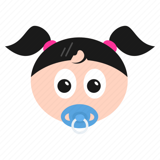 Baby, emoji, emoticon, face, girl, kid, newborn icon - Download on Iconfinder