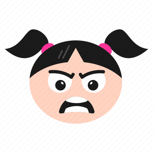Emoji, emoticon, face, girl, grimacing, irritated, mouth icon - Download on Iconfinder