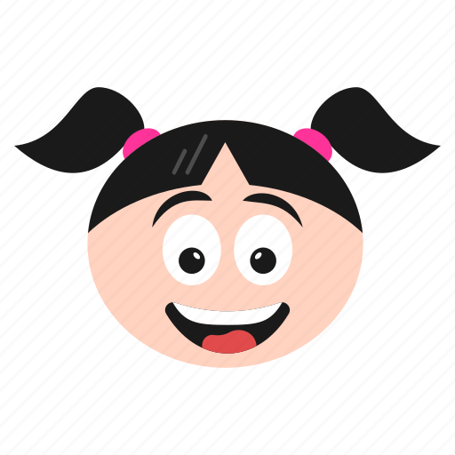 Emoji, emoticon, face, girl, happy, surprised, women icon - Download on Iconfinder