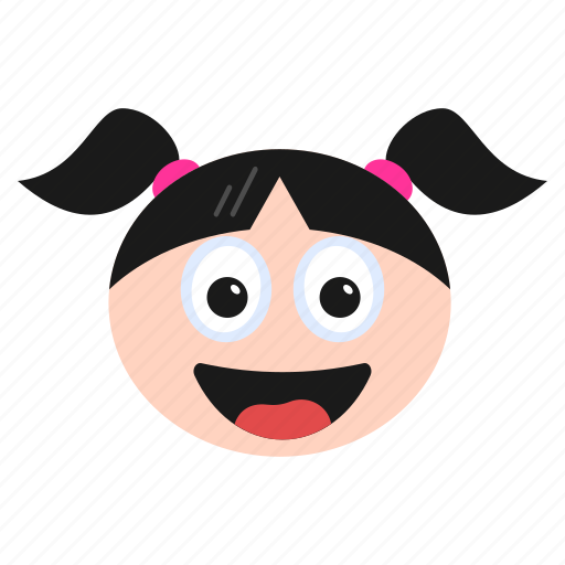 Cheerful, easter, emoji, emoticon, face, girl, happy icon - Download on Iconfinder