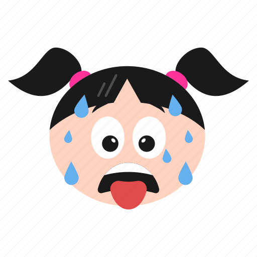 Emoji, emoticon, exhausted, face, girl, tired, women icon - Download on Iconfinder
