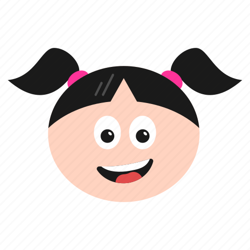 Emoji Emoticon Face Girl Happy Smiley Surprised Icon Download On Iconfinder