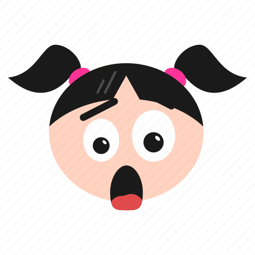 Astonished, confused, emoji, emoticon, face, girl, hushed icon - Download on Iconfinder