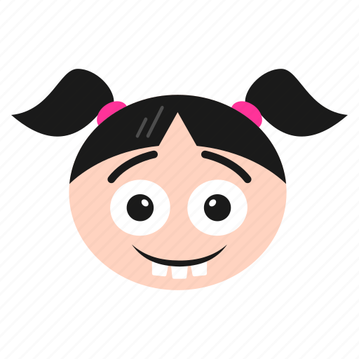 Emoji, emoticon, face, girl, grin, laughing, nerd icon - Download on Iconfinder