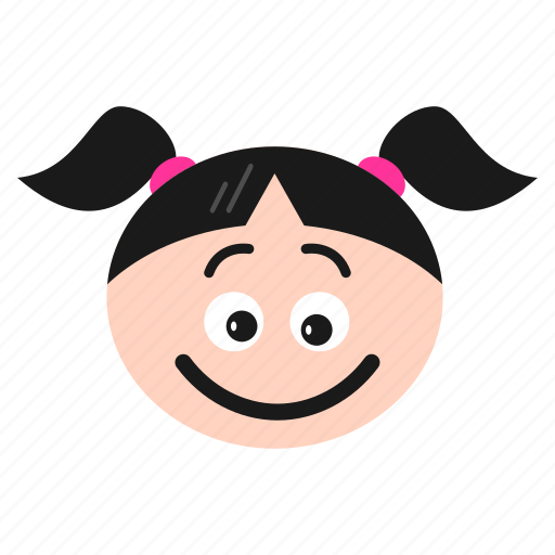 Emoji, emoticon, face, girl, grin, happy, laughing icon - Download on Iconfinder