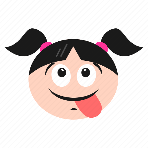 Emoji, emoticon, face, girl, happy, naughty, women icon - Download on Iconfinder