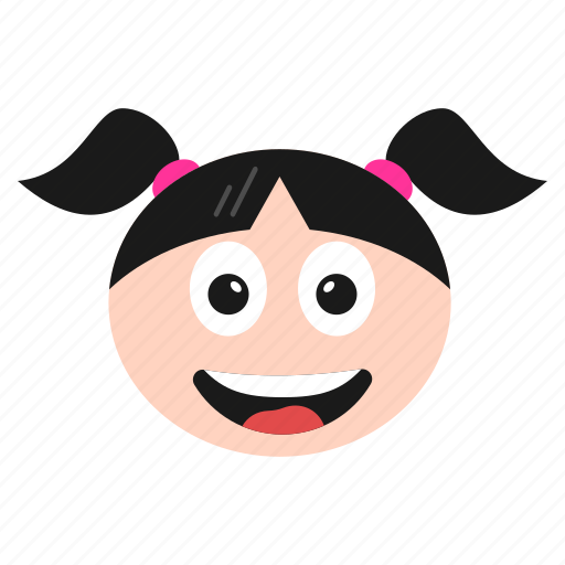 Emoji, emoticon, face, girl, happy, smiley, surprised icon - Download on Iconfinder