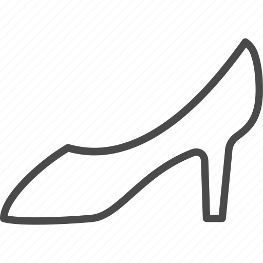 Fashion, high heels, line, outline, shoe, shoes, woman icon - Download on Iconfinder