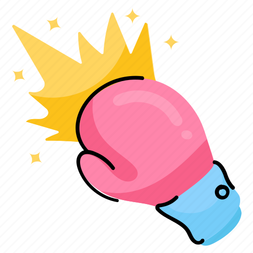 Boxing mitt, boxing glove, punching glove, fighting glove, wrestling glove sticker - Download on Iconfinder