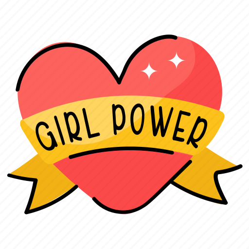Women day, heart, girl power, emblem, girls day sticker - Download on Iconfinder