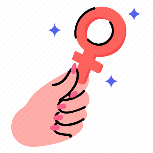 Female, lady, girl, women, gender sticker - Download on Iconfinder