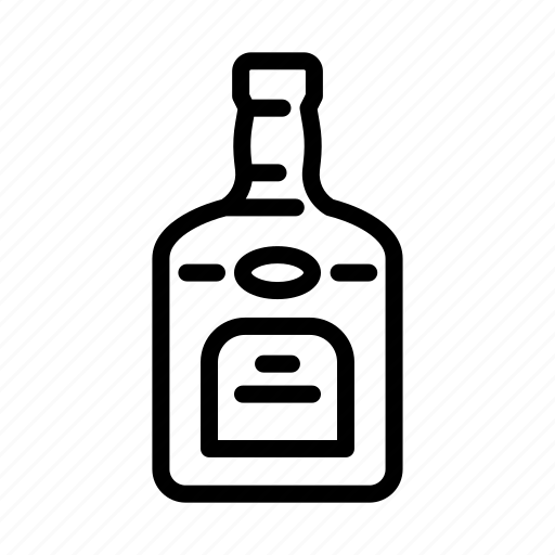 Rum, drink, bottle, glass, alcohol, container, empty icon - Download on Iconfinder