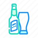 beer, glass, bottle, alcohol, container, empty