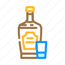 whiskey, glass, bottle, alcohol, container, empty