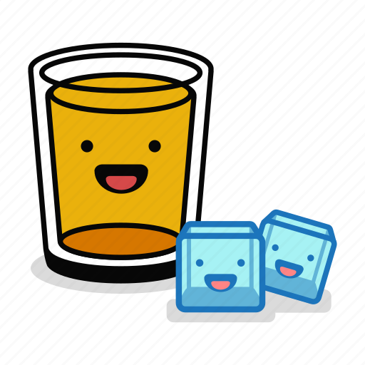 Alcohol, beer, beverage, drink, glass, ice, smile icon - Download on Iconfinder