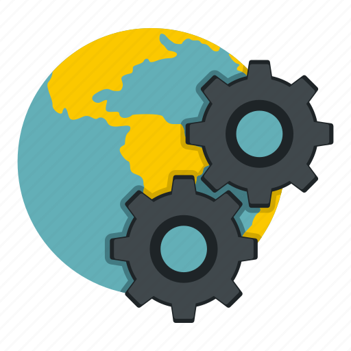 Business, concept, earth, gear, global, globe, world icon - Download on Iconfinder