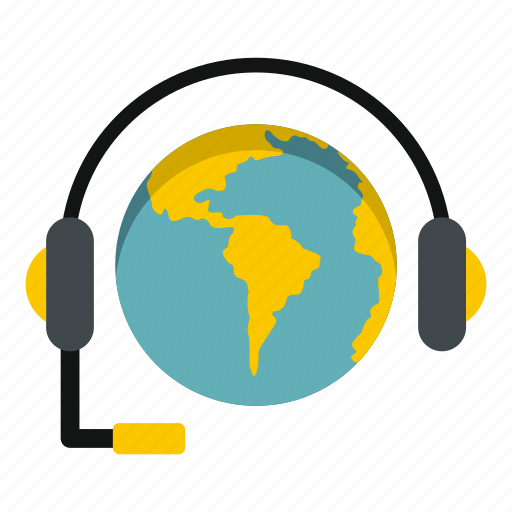 Earth, global, globe, headphone, headset, planet, world icon - Download on Iconfinder