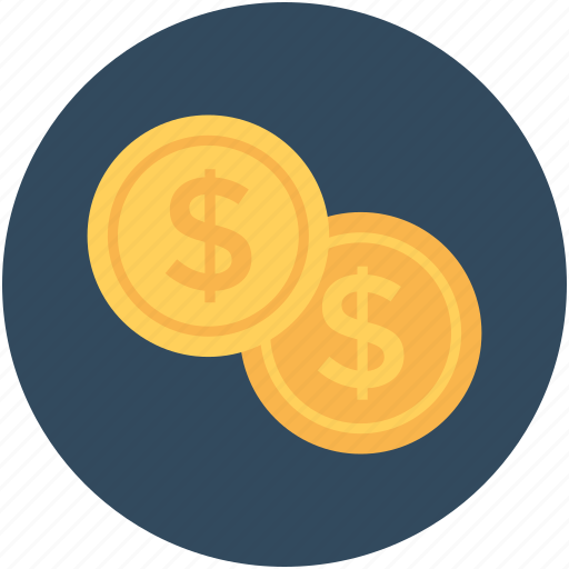 Cash, coins, currency coins, dollar coins, money icon - Download on Iconfinder