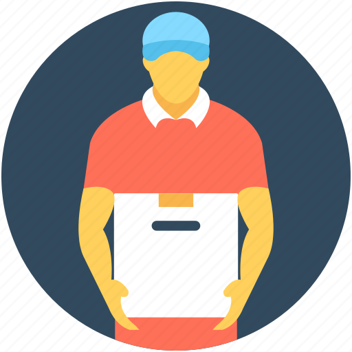 Courier service, delivery boy, package, postman, shipping icon - Download on Iconfinder