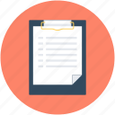 clipboard, document, form, sheet, text sheet