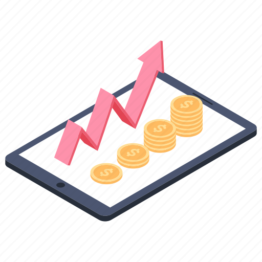 Business advancement, business report, graphical analysis, money growth, online money transfer, statistical data, stats report icon - Download on Iconfinder