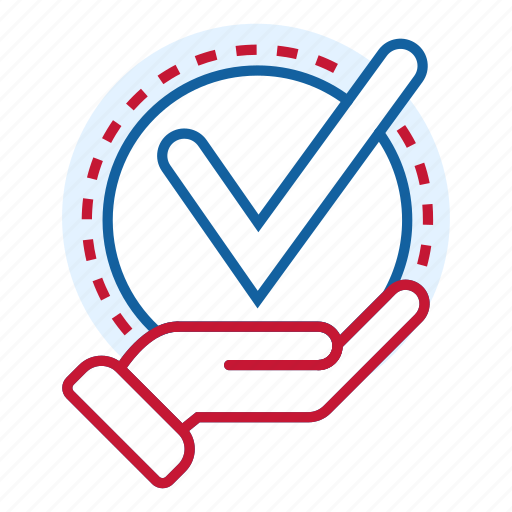 Approval, blue, delivery, document, envelope, red, successful icon - Download on Iconfinder