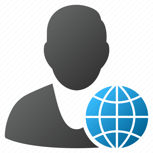 Admin, business, global manager, globe, man, person, president icon - Download on Iconfinder