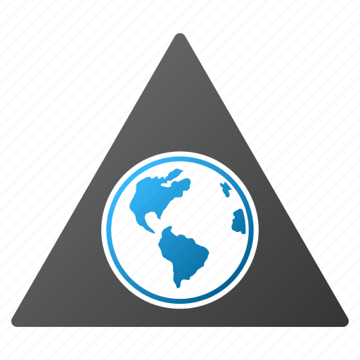 Earth, global warning, globe, planet, terra, triangle, world icon - Download on Iconfinder