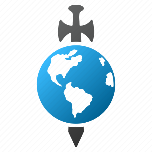 Earth, global protection, globe, military, security, sword, world icon - Download on Iconfinder