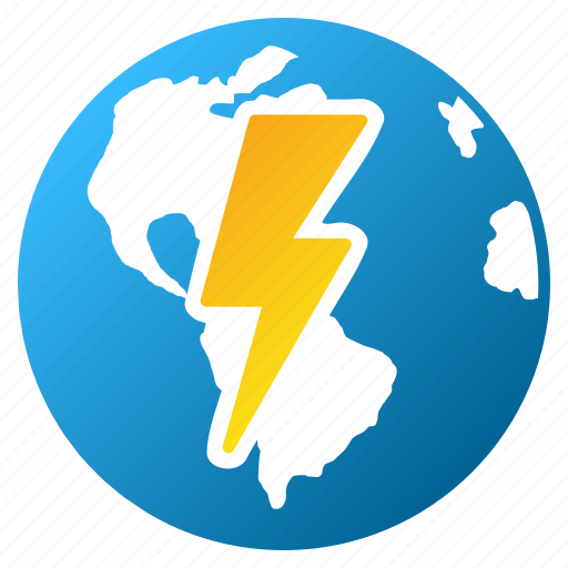 Earth, electric, global power, globe, internet, shock, world electricity icon - Download on Iconfinder