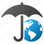 earth, globe, internet, protection, umbrella, weather, world 