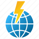 earth, electric, global shock, globe, power, warning, world electricity