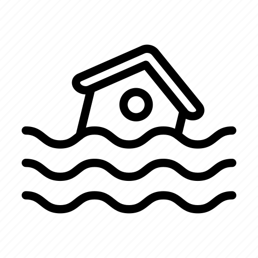 Flood, water, house, weather, tsunami icon - Download on Iconfinder