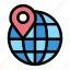 globe, location, pin 