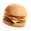 burger, cute, food