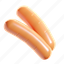 fried, sausage, hot dog 
