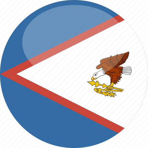 Samoa, american, gloss, flag, circle icon - Download on Iconfinder