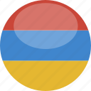 circle, gloss, flag, armenia
