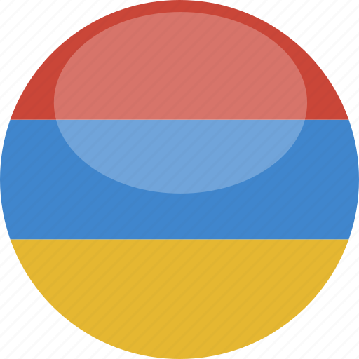 Circle, gloss, flag, armenia icon - Download on Iconfinder