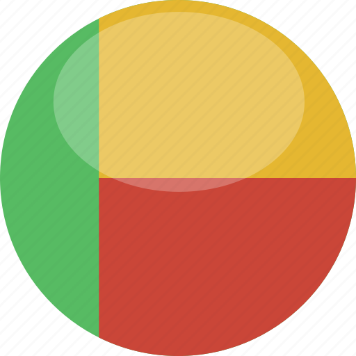 Circle, gloss, flag, benin icon - Download on Iconfinder
