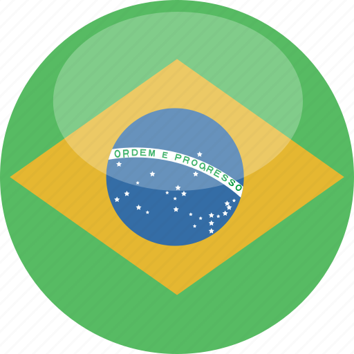 Brazil, circle, gloss, flag icon - Download on Iconfinder