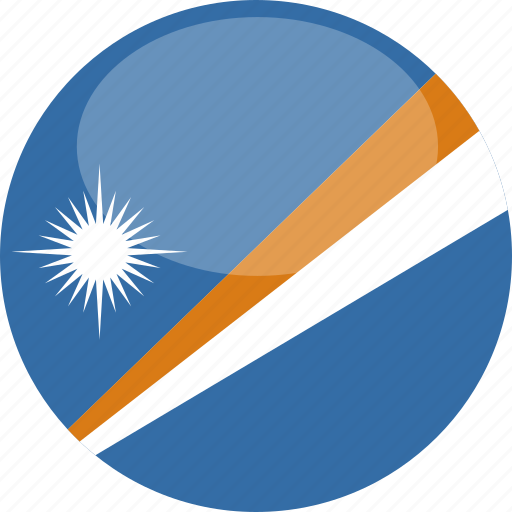 Islands, circle, gloss, marshall, flag icon - Download on Iconfinder
